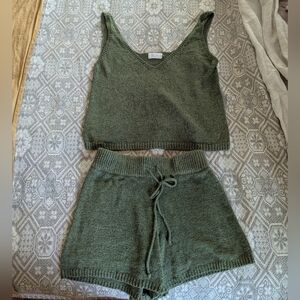 Sage The Label Olive Green Knit Set